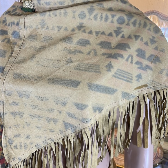 VTG Liz Robert & Robert Elliot Leather Shawl - Picture 7 of 11
